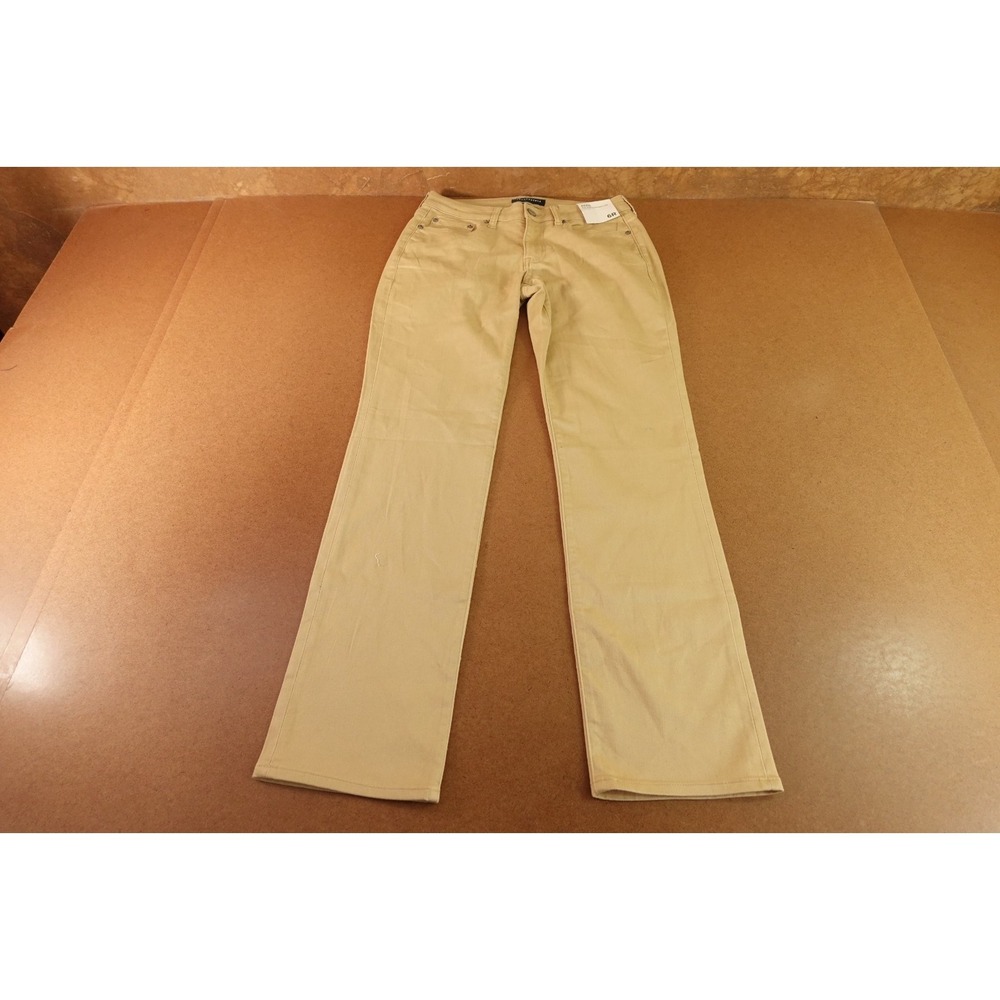 Aéropostale Womens 6R Beige Stretch 5-Pockets Mid Rise Straight Leg Jeans NWT